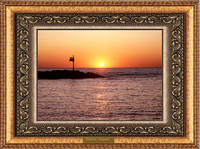 Harbor Sunset-faux framed*