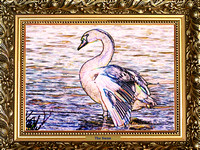 The Swan-with title-faux framed*